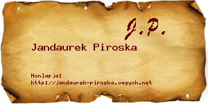 Jandaurek Piroska névjegykártya